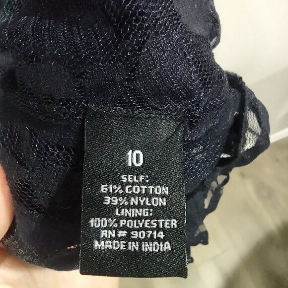 MSK Women's Blue Lace Over piece Size 10 (L) - Picture 6 of 9